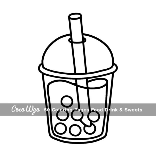 Food Drink & Sweets: Coloring Book for Adults and Kids, Bold and Easy, Simple and Big Designs for Relaxation Featuring a Variety of Foods, Drinks, Desserts and Fruits (Bold & Easy Coloring) - Image 6