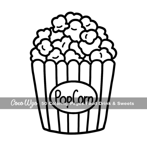 Food Drink & Sweets: Coloring Book for Adults and Kids, Bold and Easy, Simple and Big Designs for Relaxation Featuring a Variety of Foods, Drinks, Desserts and Fruits (Bold & Easy Coloring) - Image 7