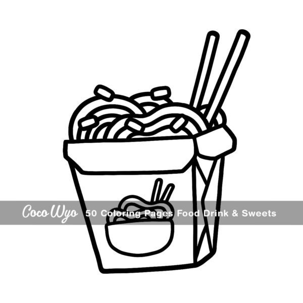Food Drink & Sweets: Coloring Book for Adults and Kids, Bold and Easy, Simple and Big Designs for Relaxation Featuring a Variety of Foods, Drinks, Desserts and Fruits (Bold & Easy Coloring) - Image 3