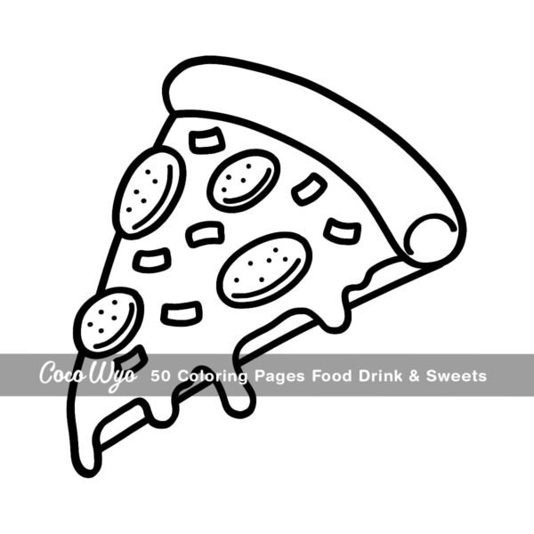 Food Drink & Sweets: Coloring Book for Adults and Kids, Bold and Easy, Simple and Big Designs for Relaxation Featuring a Variety of Foods, Drinks, Desserts and Fruits (Bold & Easy Coloring) - Image 9